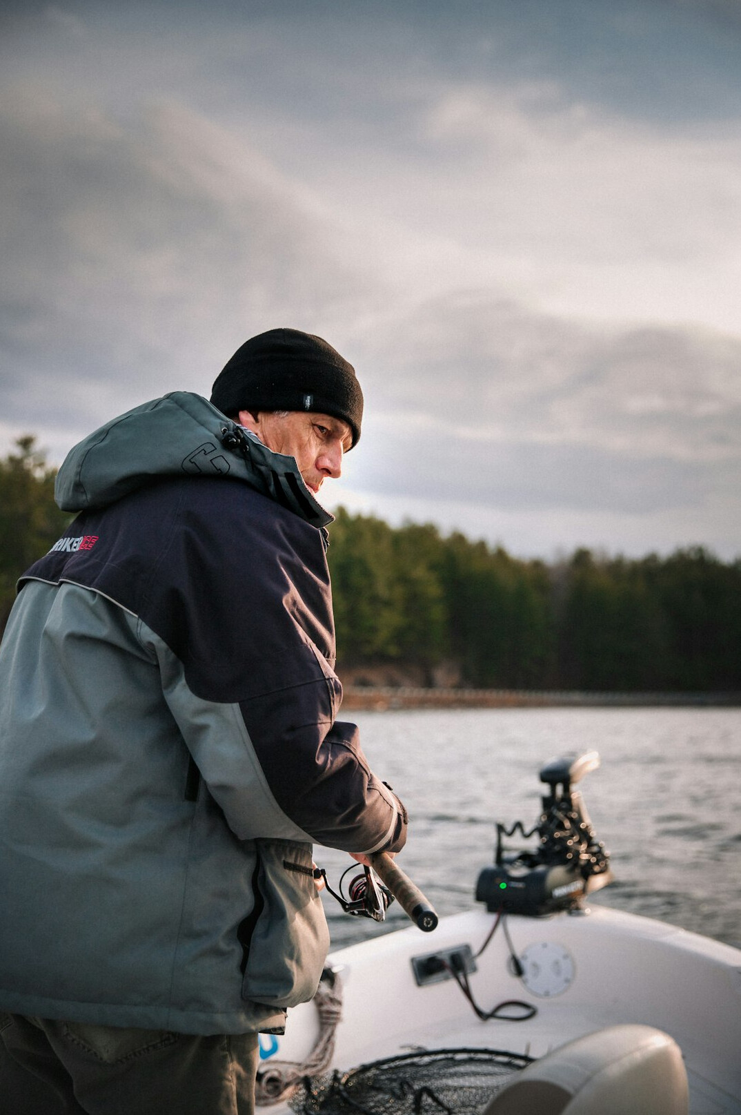 portrait of fisherman on boat